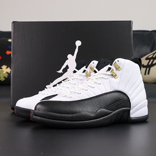 Tênis AIR JORDAN 12 CT8013-125 Branco e Dourado (TK)